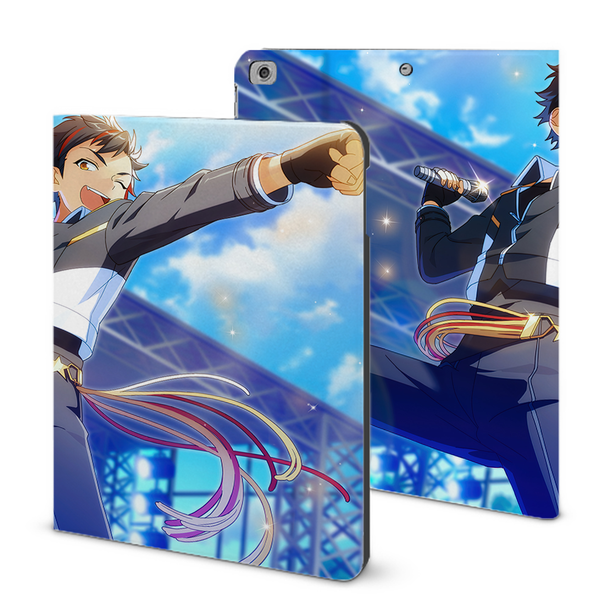 （画像用） あんさんぶるスターズ! Ensemble Stars IPad ケース ブック型 PUレザー TPU 耐衝撃 軽量 薄型 ペン収納なし 全面保護 IPad 各モデル対応